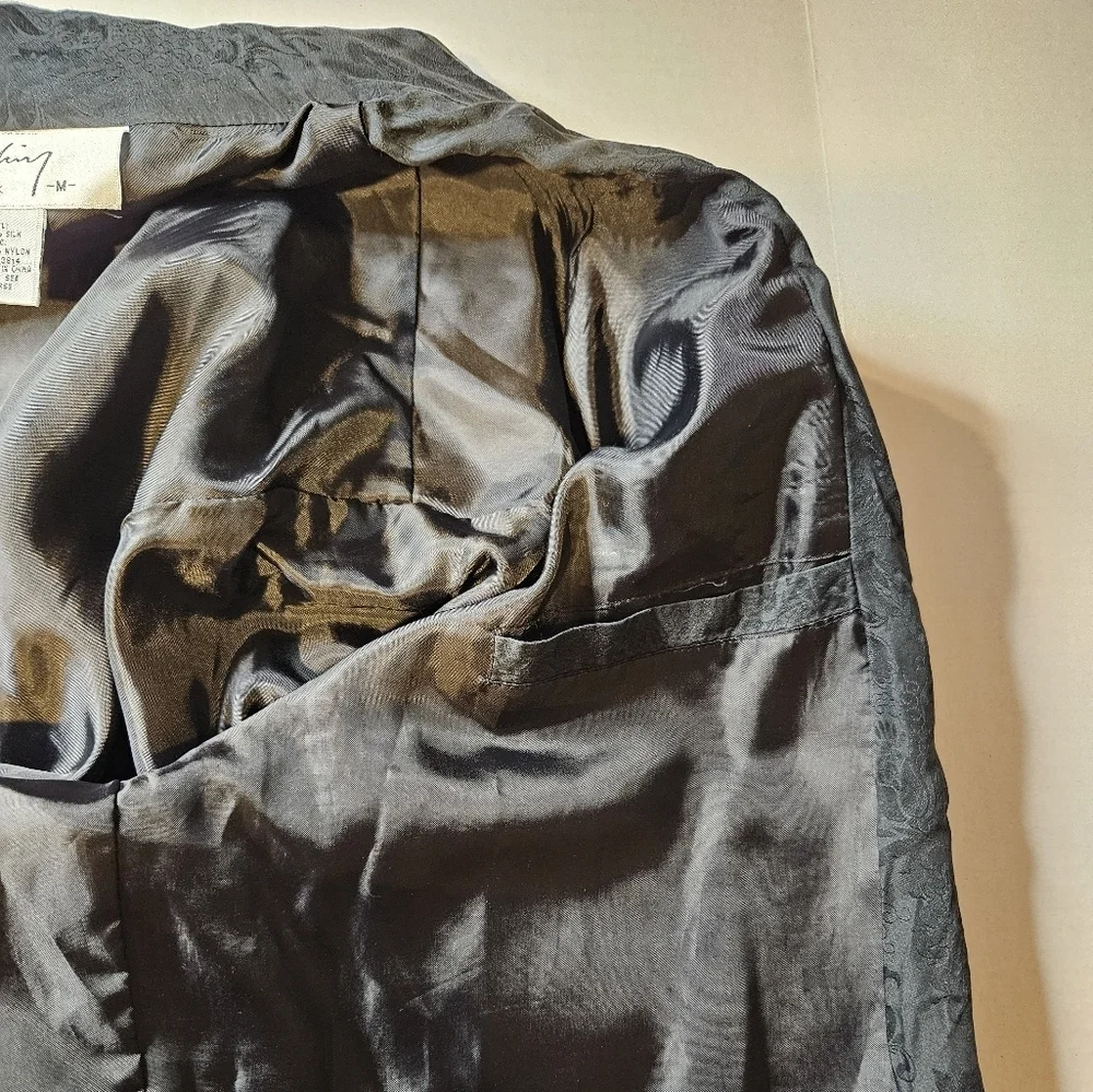 Vintage Silk Embellished Floral Jacket Medium
